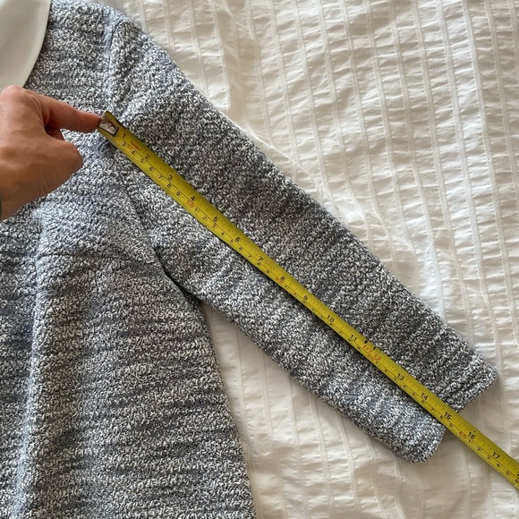 Grey/white off jersey dress with white collar - Picture 7 of 12